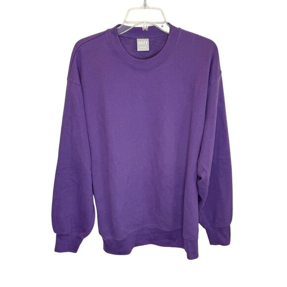 TNA Cozy Fleece Boyfriend Crewneck Sweatshirt - Size M - Picture 2 of 6